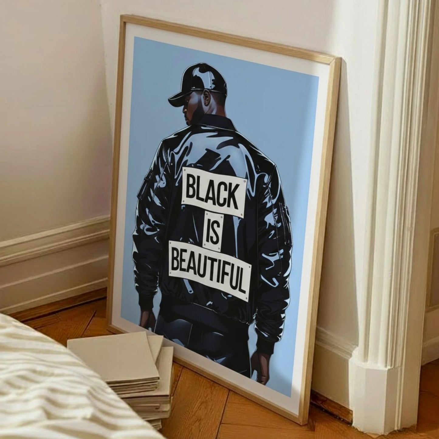 Black King Man Wall Art, Masculine Black Boy Wall Art, African American Culture Art