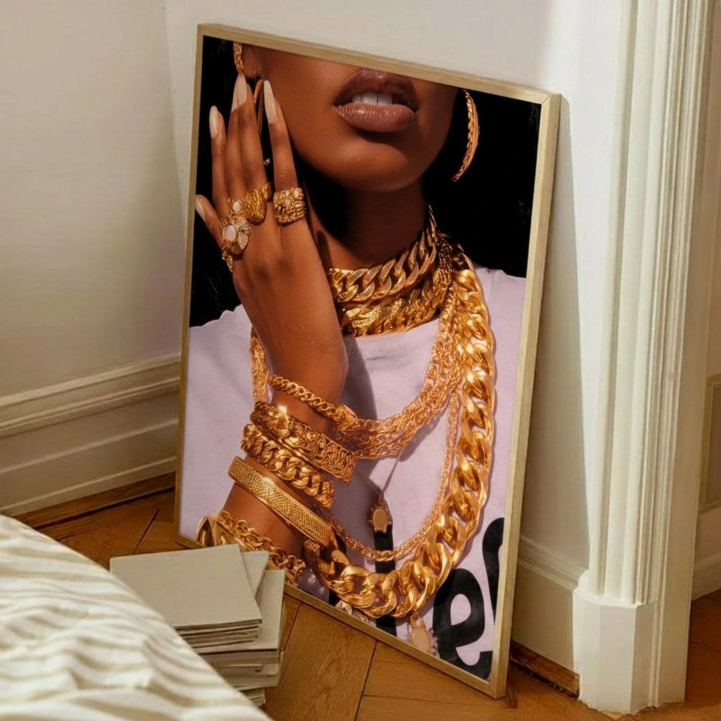 Black Woman Art, Modern Art, Black Woman Wall Art, Black Girl Wall Art