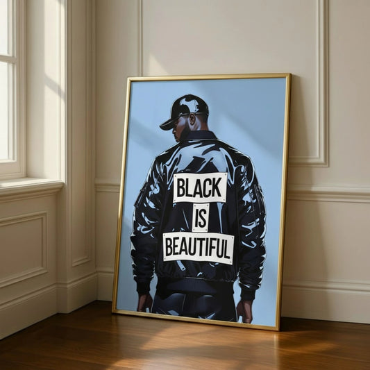 Black King Man Wall Art, Masculine Black Boy Wall Art, African American Culture Art