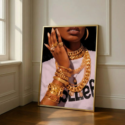 Black Woman Art, Modern Art, Black Woman Wall Art, Black Girl Wall Art