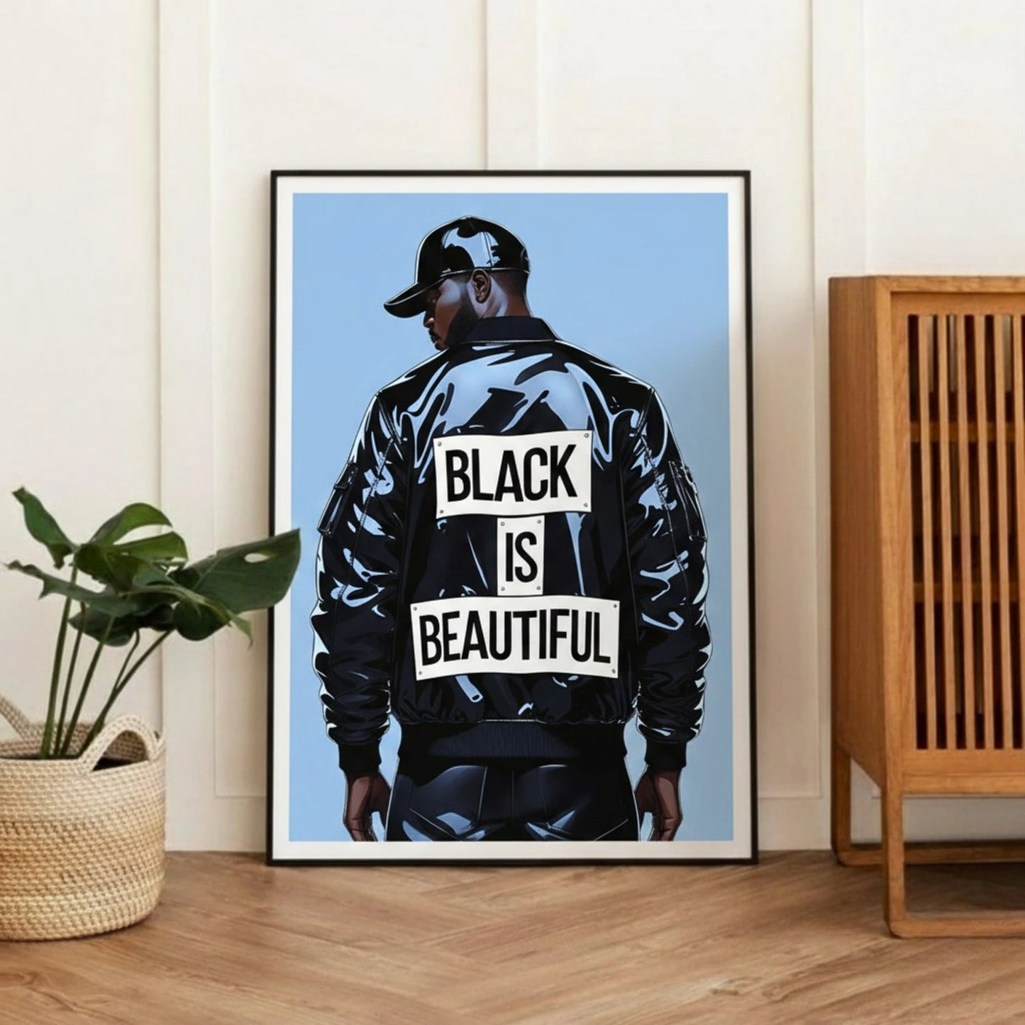 Black King Man Wall Art, Masculine Black Boy Wall Art, African American Culture Art