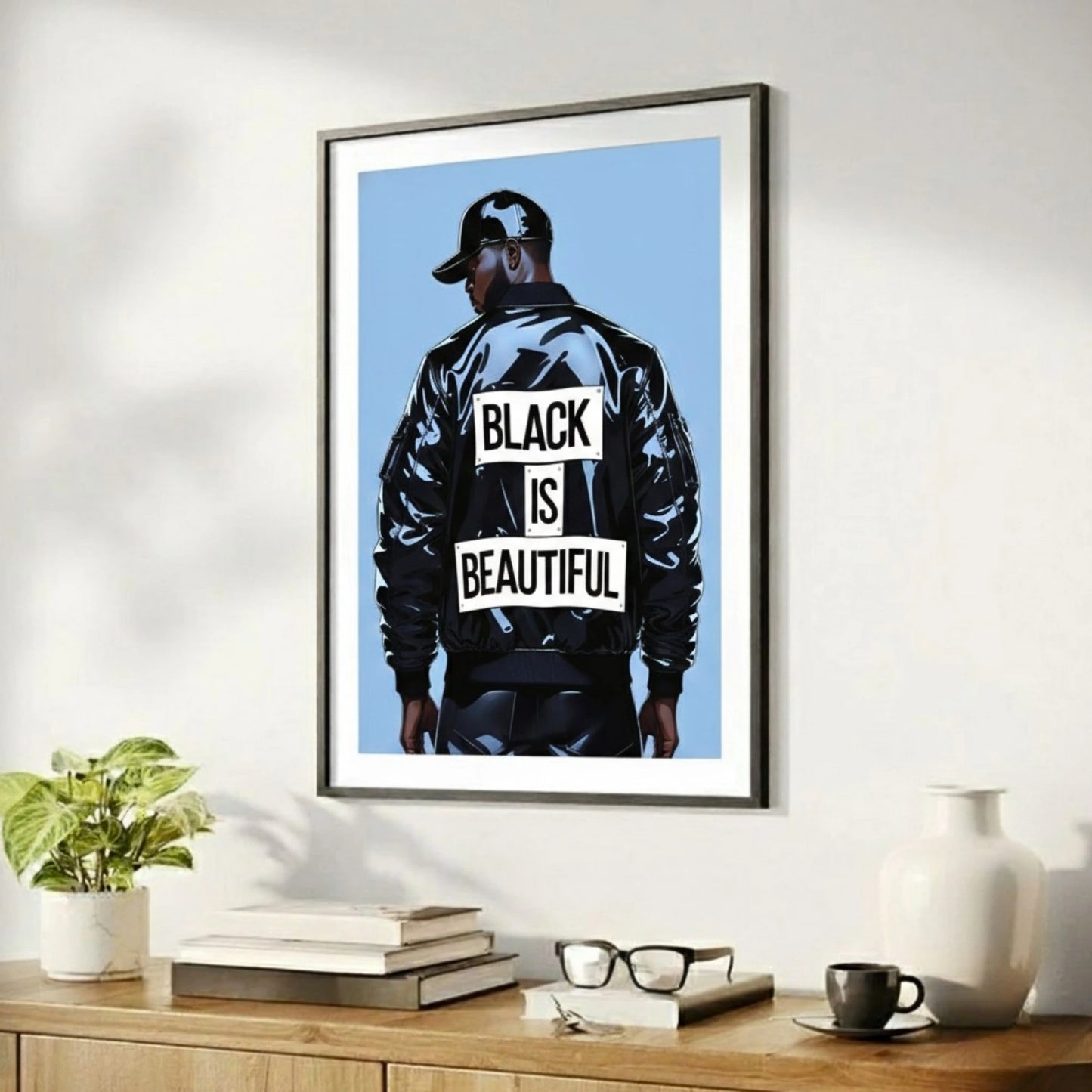 Black King Man Wall Art, Masculine Black Boy Wall Art, African American Culture Art