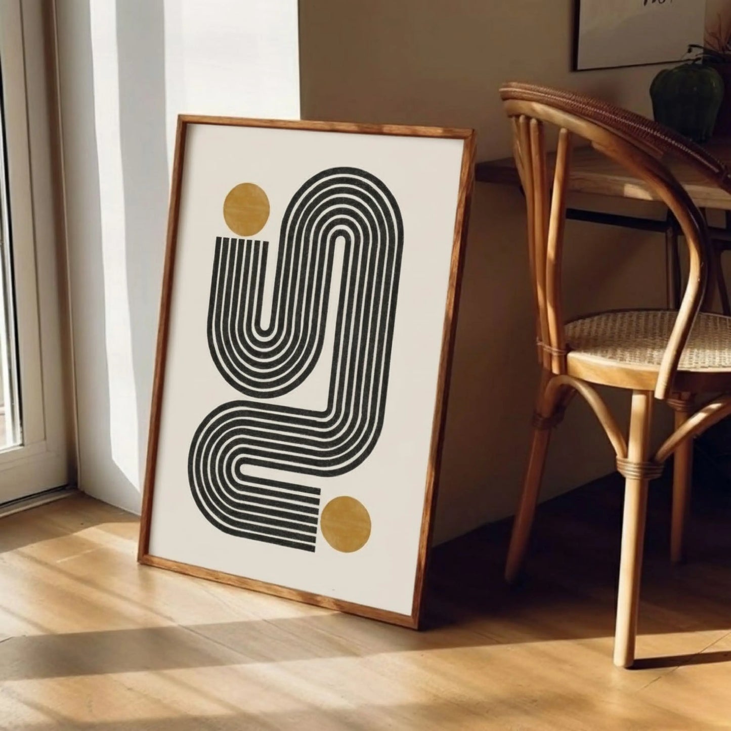 Mid-Century Modern Geometric Line Art Print