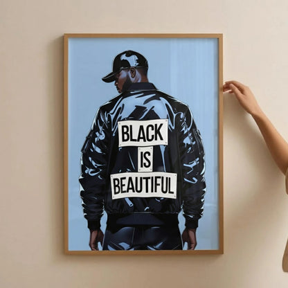 Black King Man Wall Art, Masculine Black Boy Wall Art, African American Culture Art