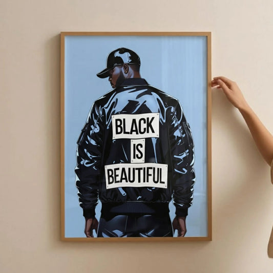 Black King Man Wall Art, Masculine Black Boy Wall Art, African American Culture Art