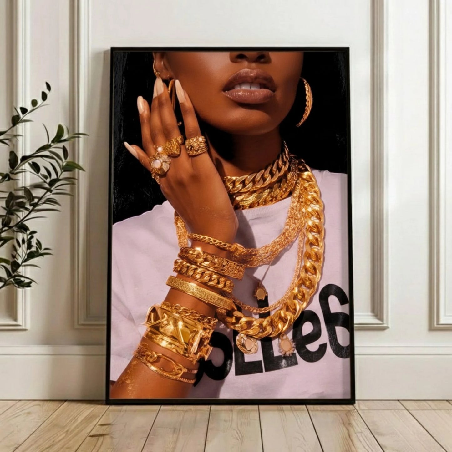 Black Woman Art, Modern Art, Black Woman Wall Art, Black Girl Wall Art