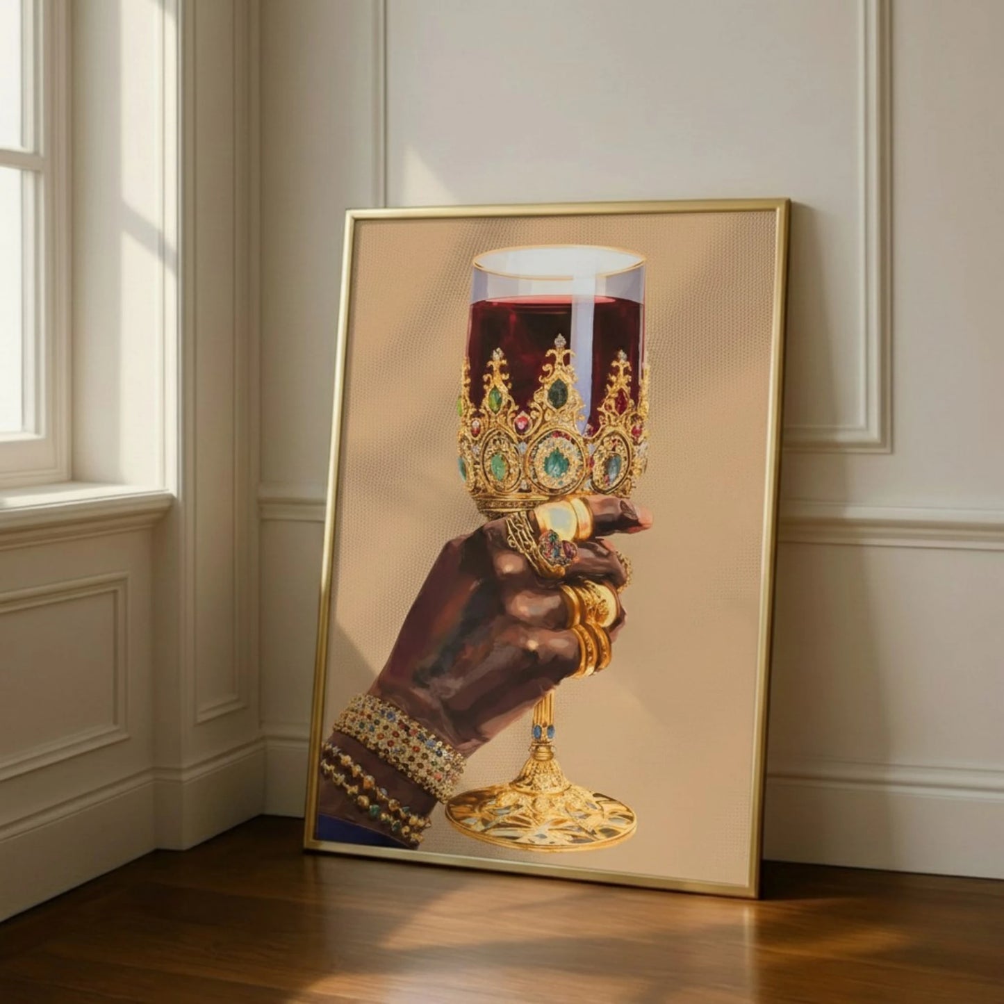 Black Woman Art, Wine Glass Art, Black Girl Wall Art, Black Woman Wall Art