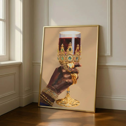 Black Woman Art, Wine Glass Art, Black Girl Wall Art, Black Woman Wall Art